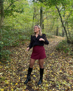 Jupe short Paola Bordeaux